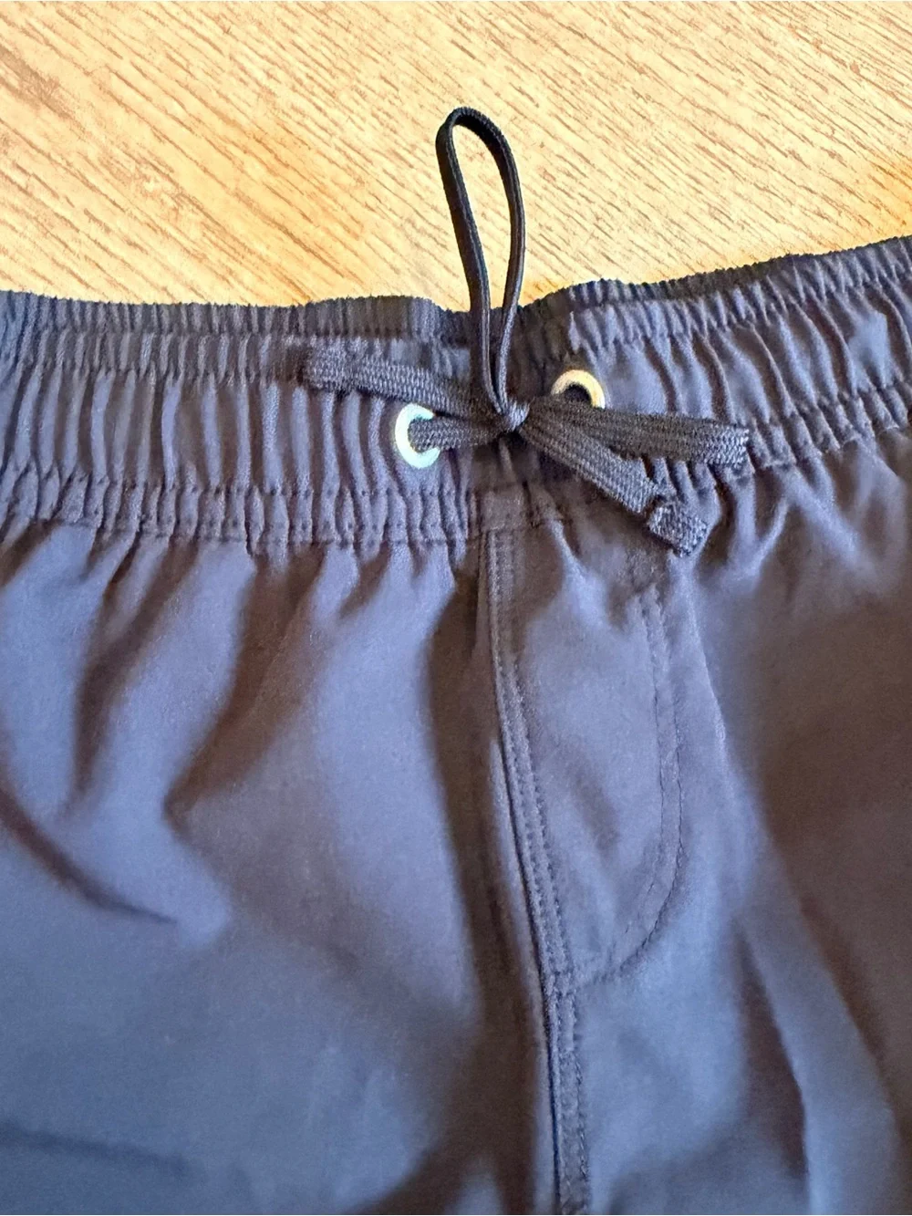 Kids Black Swim Trunks with rainbow Colorblock Check Side Panels